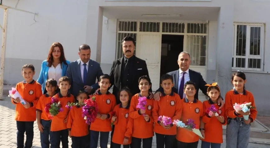 Kaymakam Sert ve Başkan Sarı Mayadalı’nda öğrencilerle buluştu