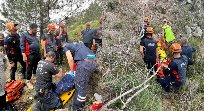 Kekik Toplarken Uçuruma Yuvarlanan Yaşlı Kadın 4 Saatte Kurtarıldı