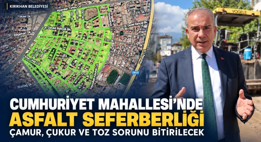 Kırıkhan Cumhuriyet Mahallesi’nde Asfalt Çalışmaları Hızlandı