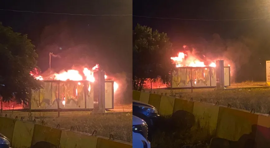 Kırıkhan’da Boş Konteyner Yangında Kullanılamaz Hale Geldi