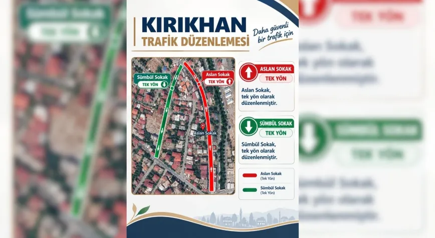 Kırıkhan’da İki Sokakta Yeni Trafik Düzeni: Araçlar hangi güzergâhı kullanacak?