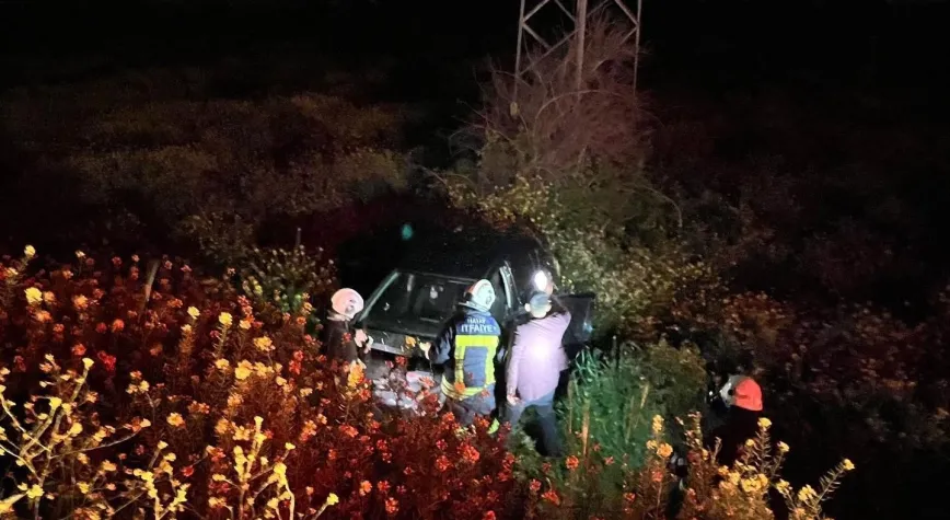 Kırıkhan’da Kontrolden Çıkan Araç Tarlaya Uçtu
