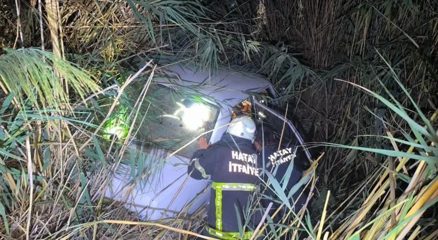 Kırıkhan’da Otomobil Sulama Kanalına Uçtu: 1 Yaralı