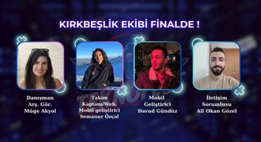 KIRKBEŞLİK TAKIMI İSTE’Lİ AKADEMİSYEN DANIŞMANLIĞINDA TEKNOFEST'TE FİNALDE