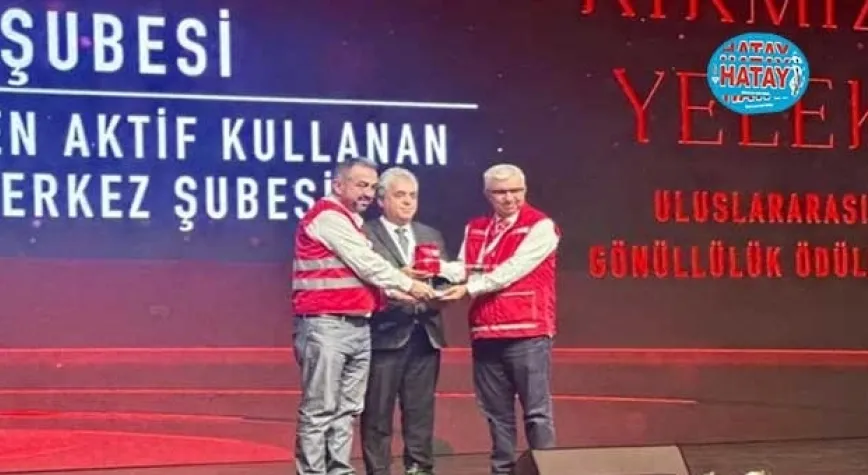 KIZILAY HATAY ŞUBESİNE BÜYÜK ÖDÜL