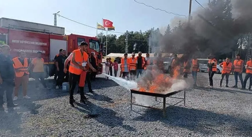 KONTEYNER KENTLERDE YANGIN TATBİKATI