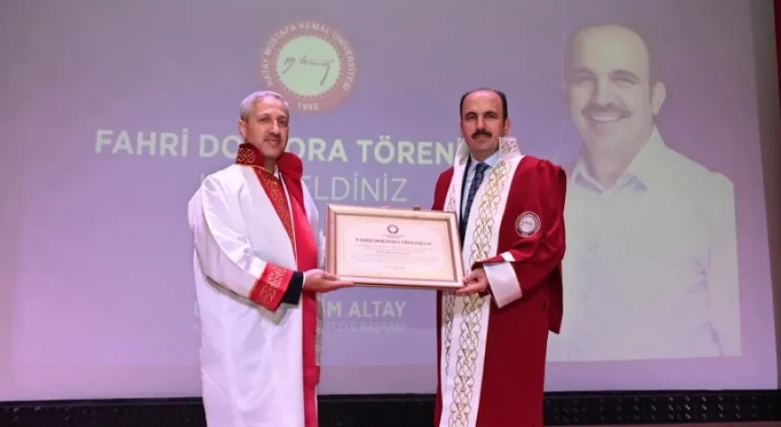 Konya Büyükşehir Belediyesi Başkanı Altay’a Fahri Doktora Ünvanı