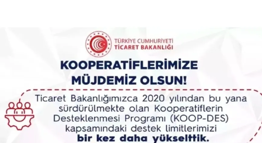 Kooperatiflerin Desteklenmesi Programı destek limitleri yükseltildi