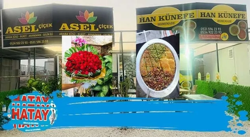 Künefe ve Çiçekler Bir Arada