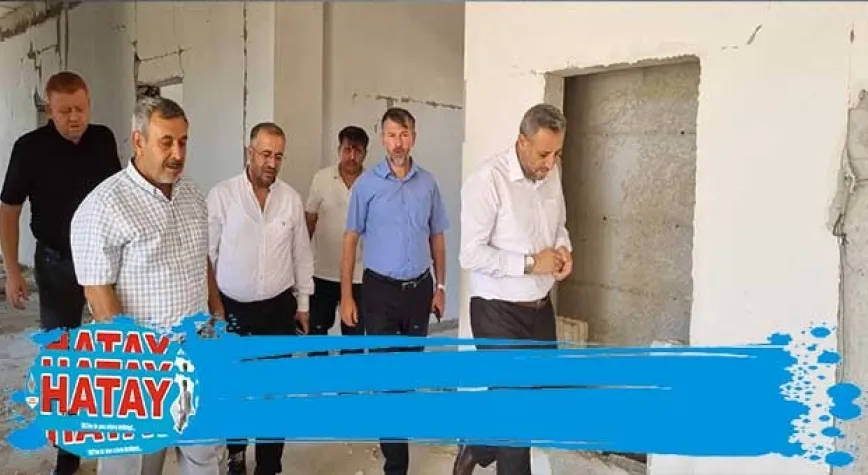 KUR’AN KURSU İNŞAATINI ZİYARET ETTİ