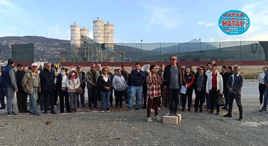 MAHALLELİDEN BETON SANTRALİNE TEPKİ