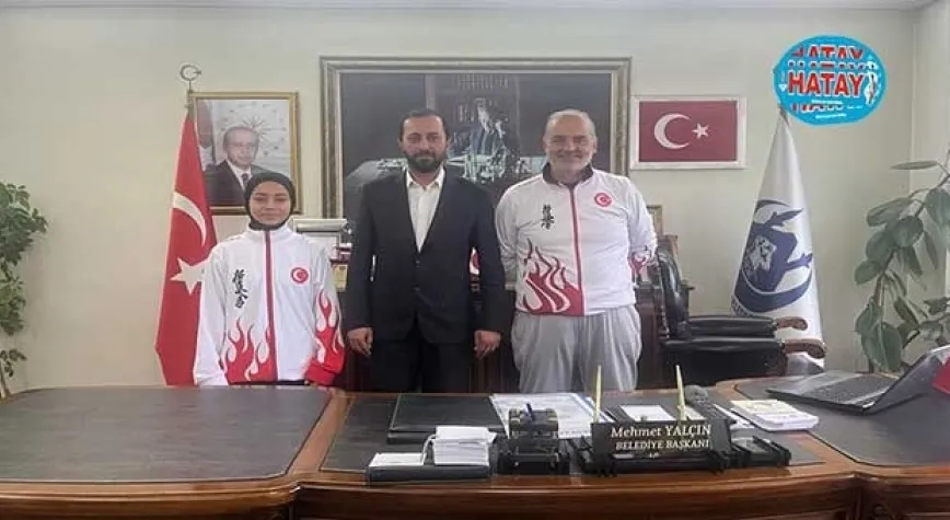 MİLLİ SPORCUYA BAŞARI DİLEKLERİNİ İLETTİ