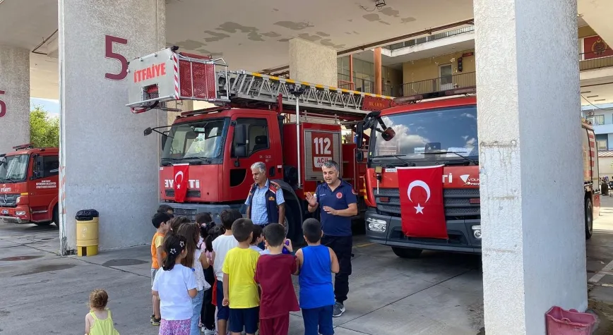 MİNİKLER İTFAİYE HAFTASINI KUTLADI