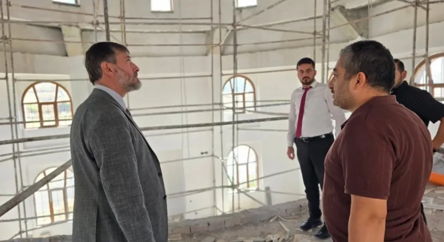 Müftü Topçu, Arslanoğlu Camii İnşaatını Yerinde İnceledi