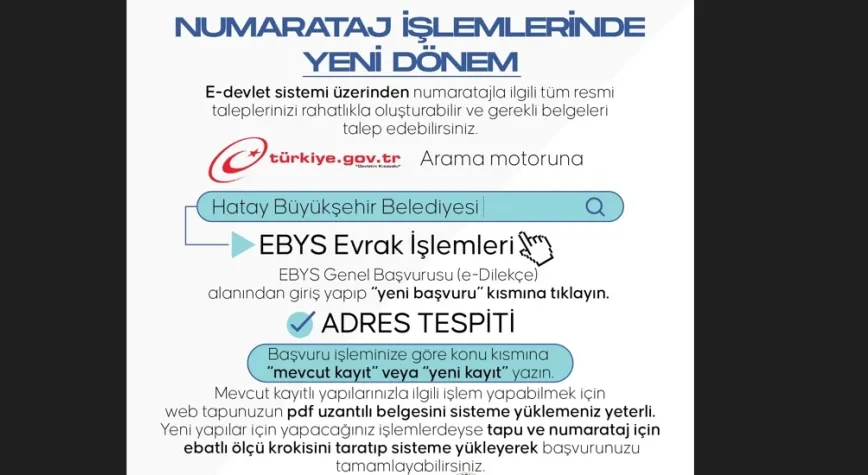 NUMARATAJ İŞLEMLERİNDE YENİ DÖNEM