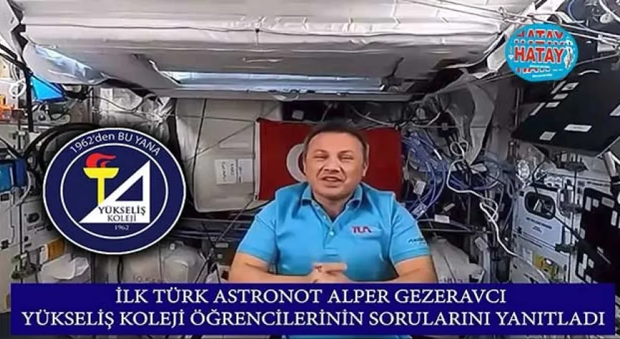 ÖĞRENCİLER İLK TÜRK ASTRONOT İLE KONUŞTU