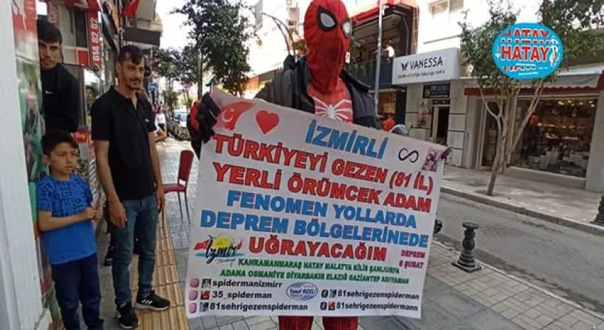 ÖRÜMCEK ADAM’DAN DEPREM ÇOCUKLARINA MORAL