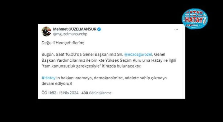 ÖZEL’DEN TAM KANUNSUZLUK DİLEKÇESİ