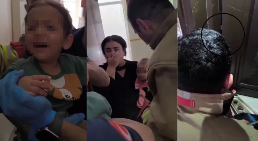 Parmağı Sıkışan Çocuk İtfaiye Tarafından Kurtarıldı