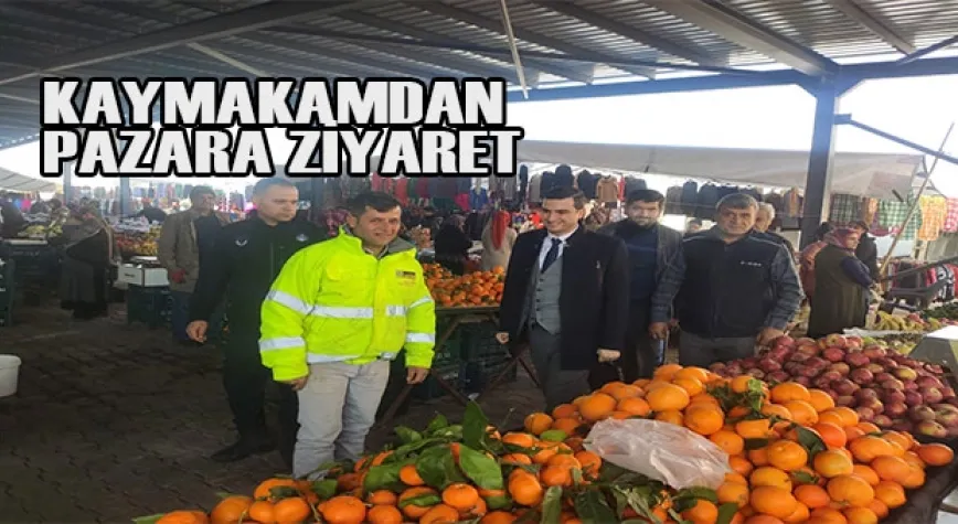 Pazar esnafıyla sohbet etti