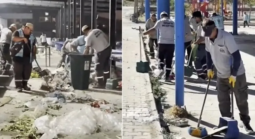 Pazar Yerleri Titizlikle Temizleniyor