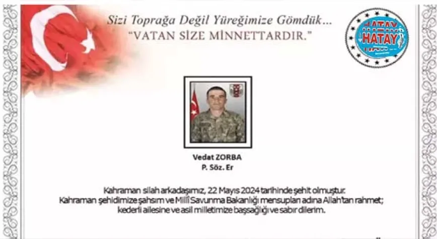 Pençe-Kilit bölgesinde 1 asker şehit oldu