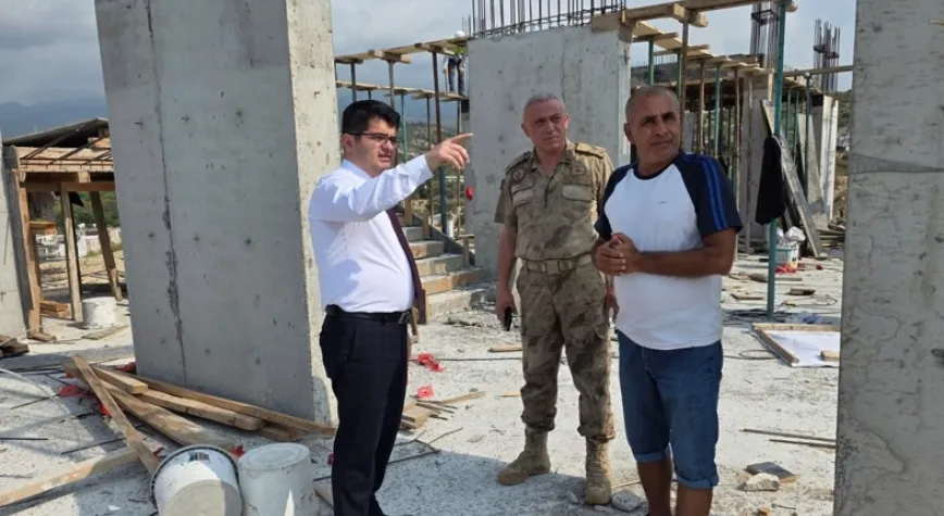 Pirinçlik Jandarma Karakolu İnşaatını İnceledi