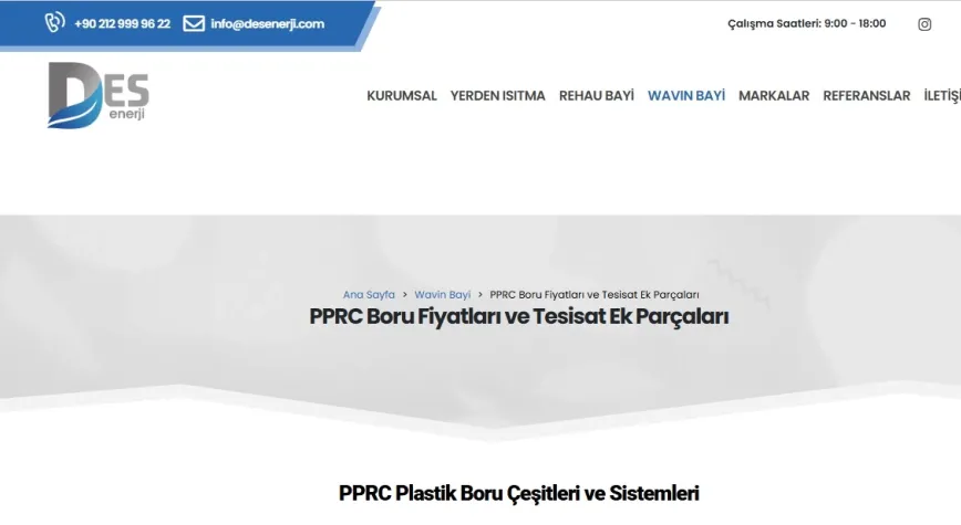 PPRC Boru ve Tesisat Sistemleri