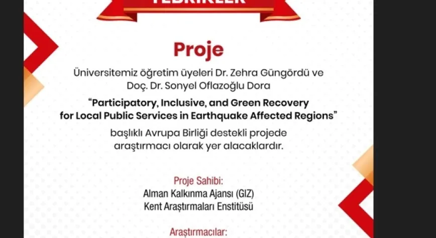 Proje iyileşme sürecine katkı sağlayacak