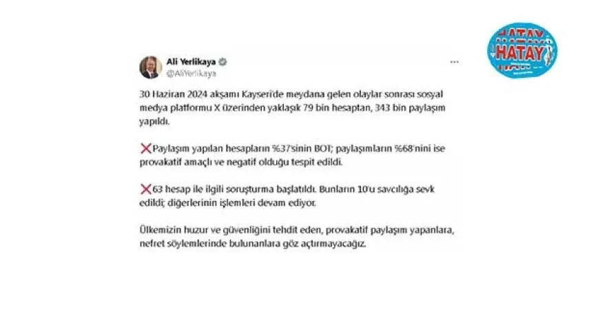 Provakatif paylaşım yapanlara göz açtırmayacağız