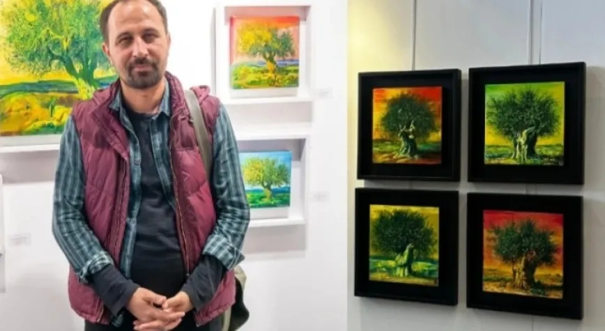 Ressam Kocaispir’in Zeytin Ağaçları Büyük İlgi Gördü