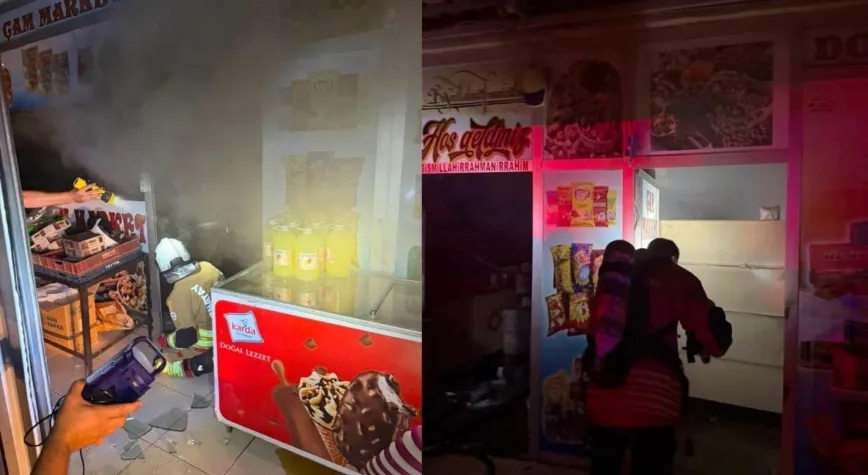 Reyhanlı’da Market Yangını Paniğe Neden Oldu