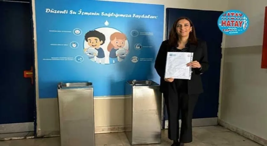 Rızvanoğlu, İstanbul'daki bir ortaokula modern içme suyu çeşmesi yaptırdı