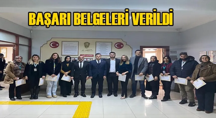Sağlık çalışanlarına başarı belgesi