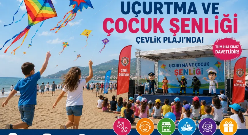 Samandağ Çevlik Plajı'nda Uçurtma ve Çocuk Şenliği Düzenlenecek