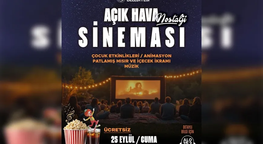 Samandağ’da Açık Hava Sineması Keyfi