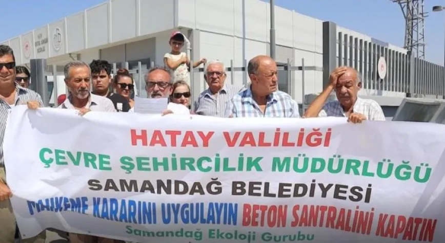 Samandağ'da Beton Santraline Kapatma