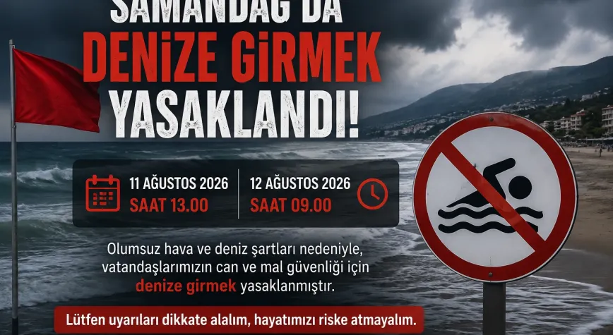 Samandağ’da Denize Girmek Yasaklandı