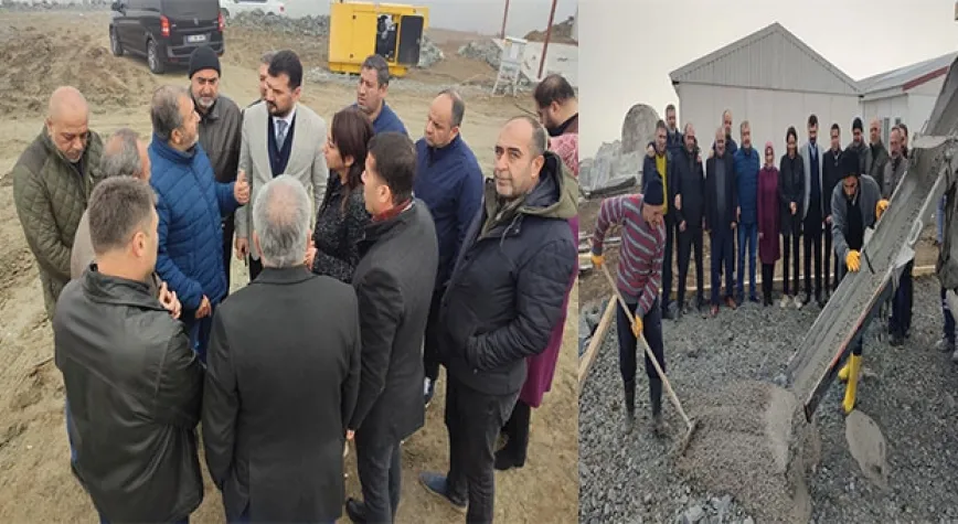 SANAYİ SİTESİ İNŞAATINDA İNCELEME YAPTI