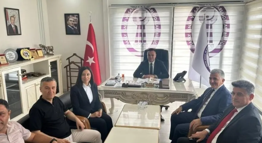 SGK Heyeti HESOB Başkanı Yılmaz’ı Ziyaret Etti