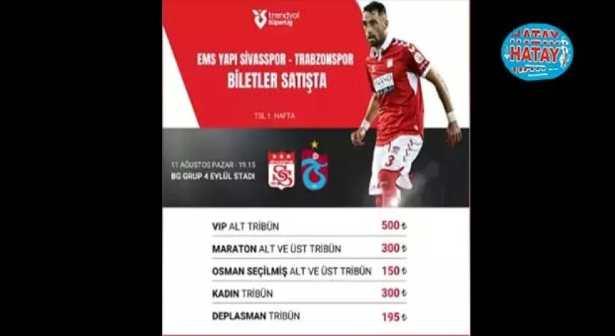 Sivasspor, Trabzonspor maçının biletlerini satışa sundu