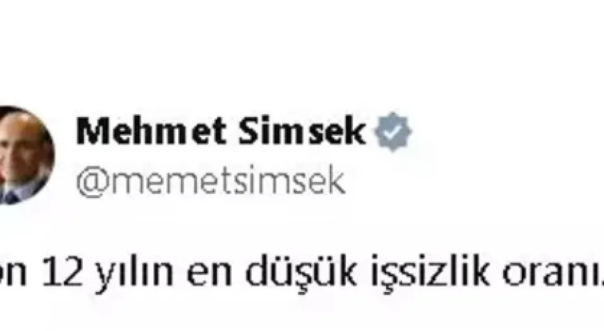 Son 12 yılın en düşük işsizlik oranı