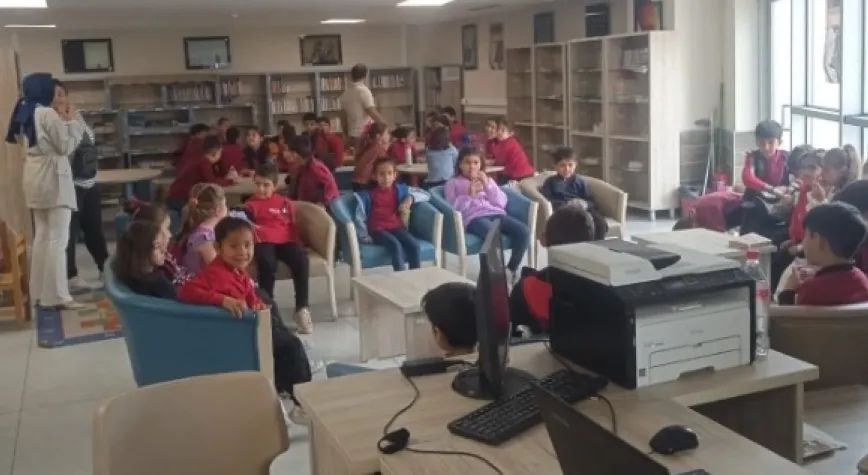 Suçıkağılı Öğrencilerden Kütüphaneye Ziyaret