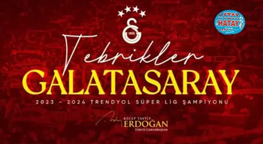 Tayyip Erdoğan'dan Galatasaray'a tebrik mesajı