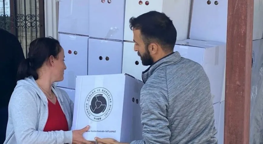 TOBB'dan Hataylı Depremzedelere Gıda Kolisi Desteği