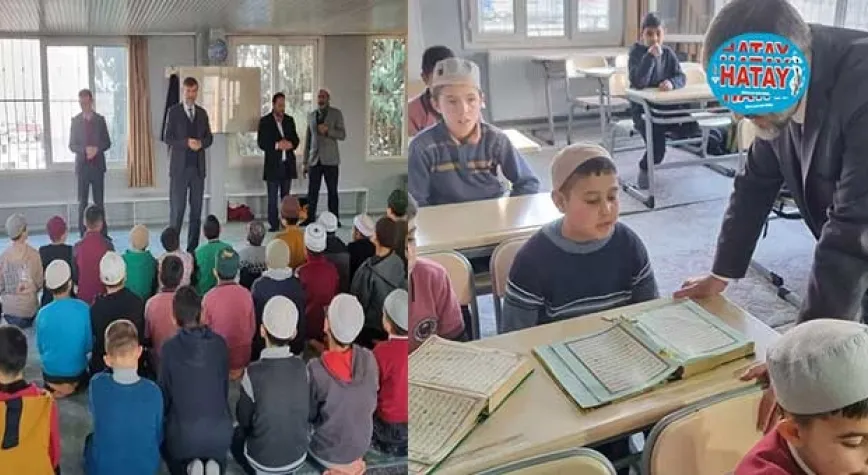 TOPÇU'DAN ERKEK KUR’AN KURSUNA ZİYARET
