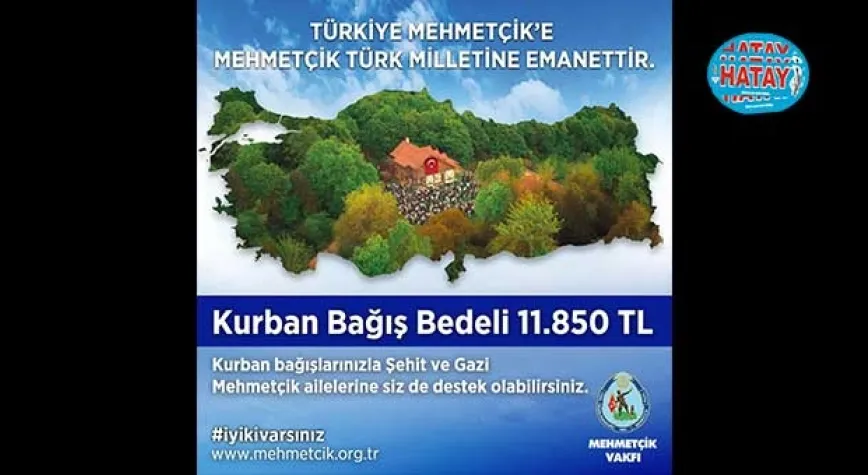 TSK MEHMETÇİK VAKFI, VEKALETEN KURBAN BAĞIŞLARINI KABUL EDİYOR