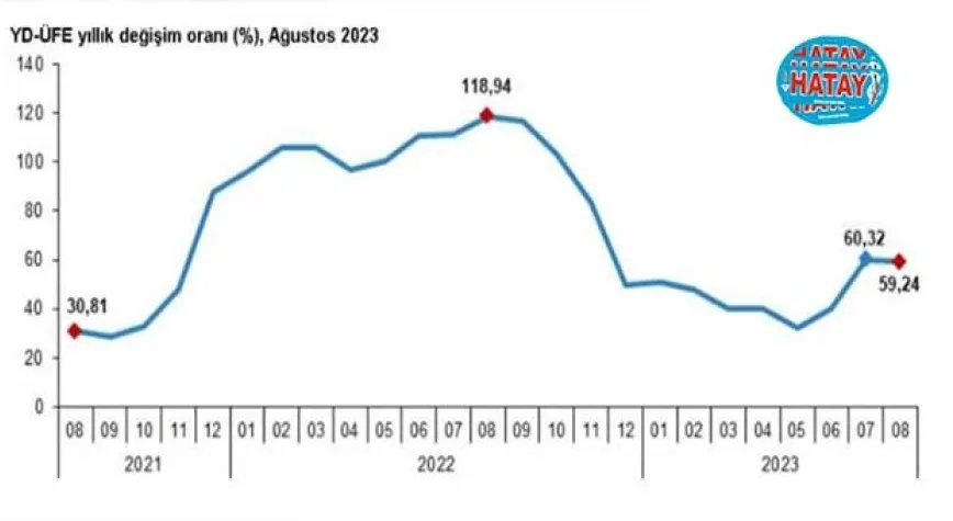 TÜİK: Yurt dışı üretici enflasyonu ağustosta yüzde 59,24 oldu