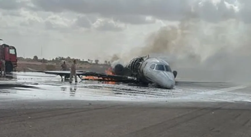 Türkiye Tescilli Özel Jet Libya’da Kaza Yaptı