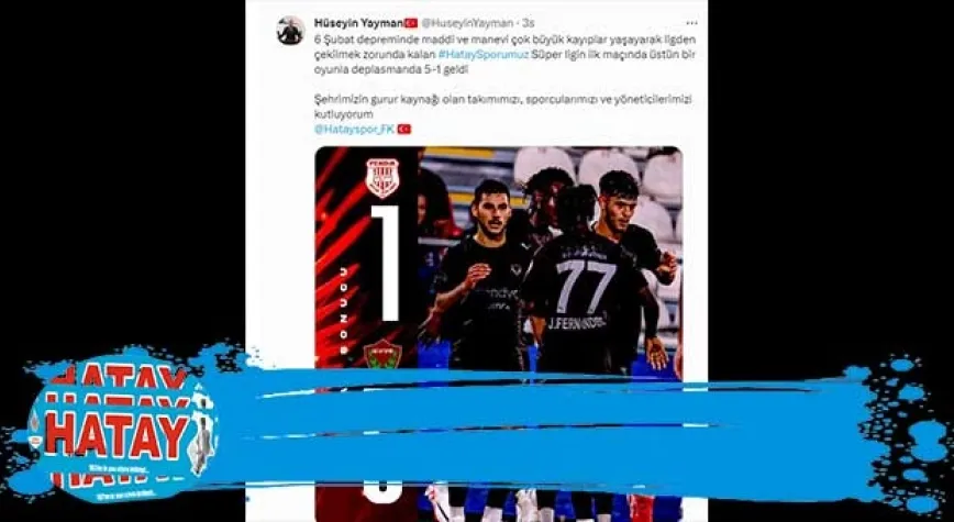 Yayman Hatayspor’u kutladı